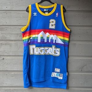 Adidas Hardwood Classics Denver Nuggets Alex English 1987-1988 Rainbow Jersey LG